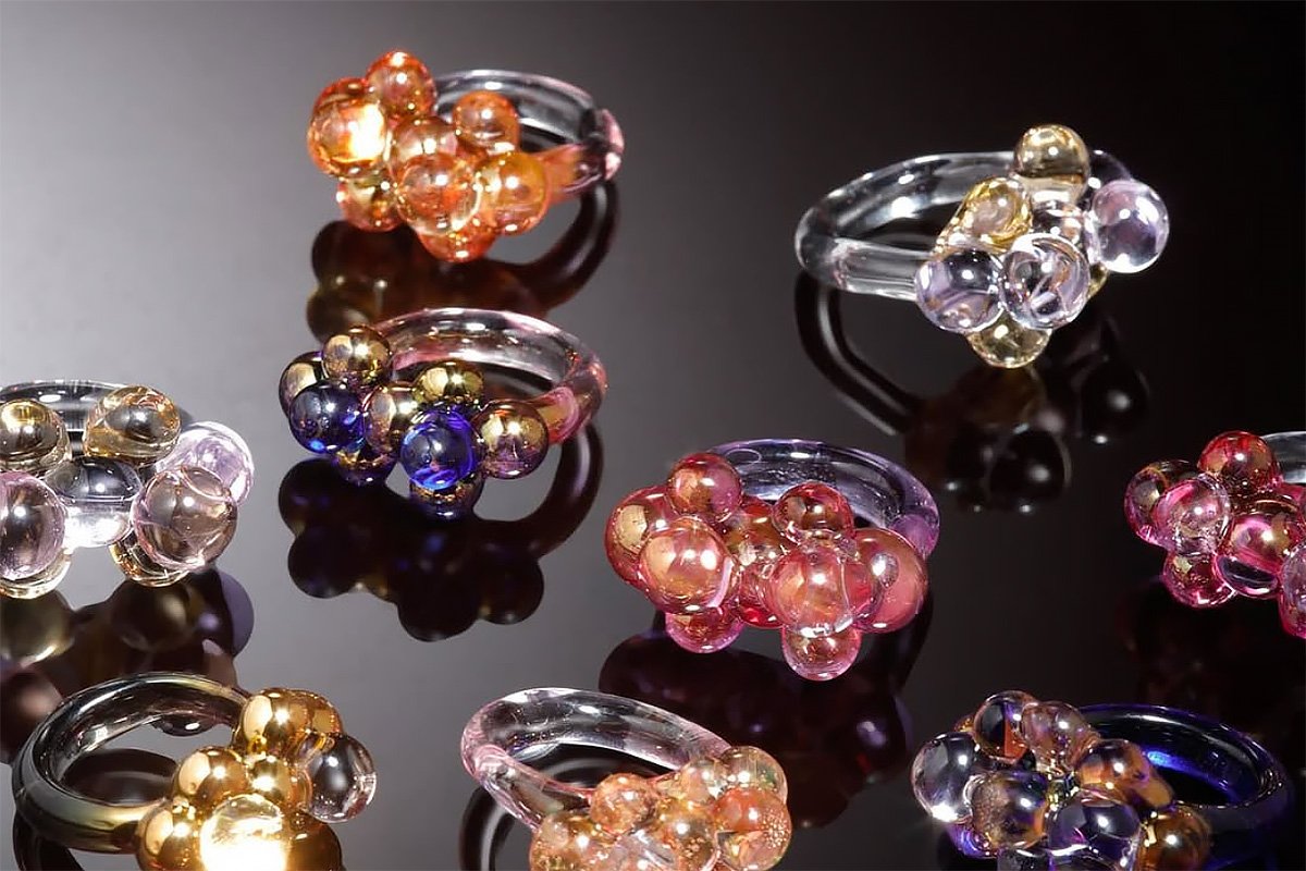 Katherine Huskie Flameworking Jewellery Rings