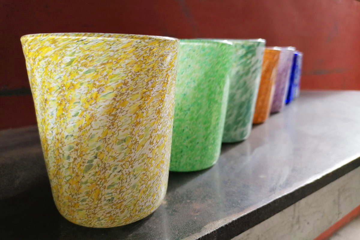 hand blown glass tumblers, glassblowing course