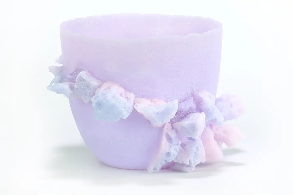 Joshua Kerley, Pate de Verre glass vessel with foam inclusions