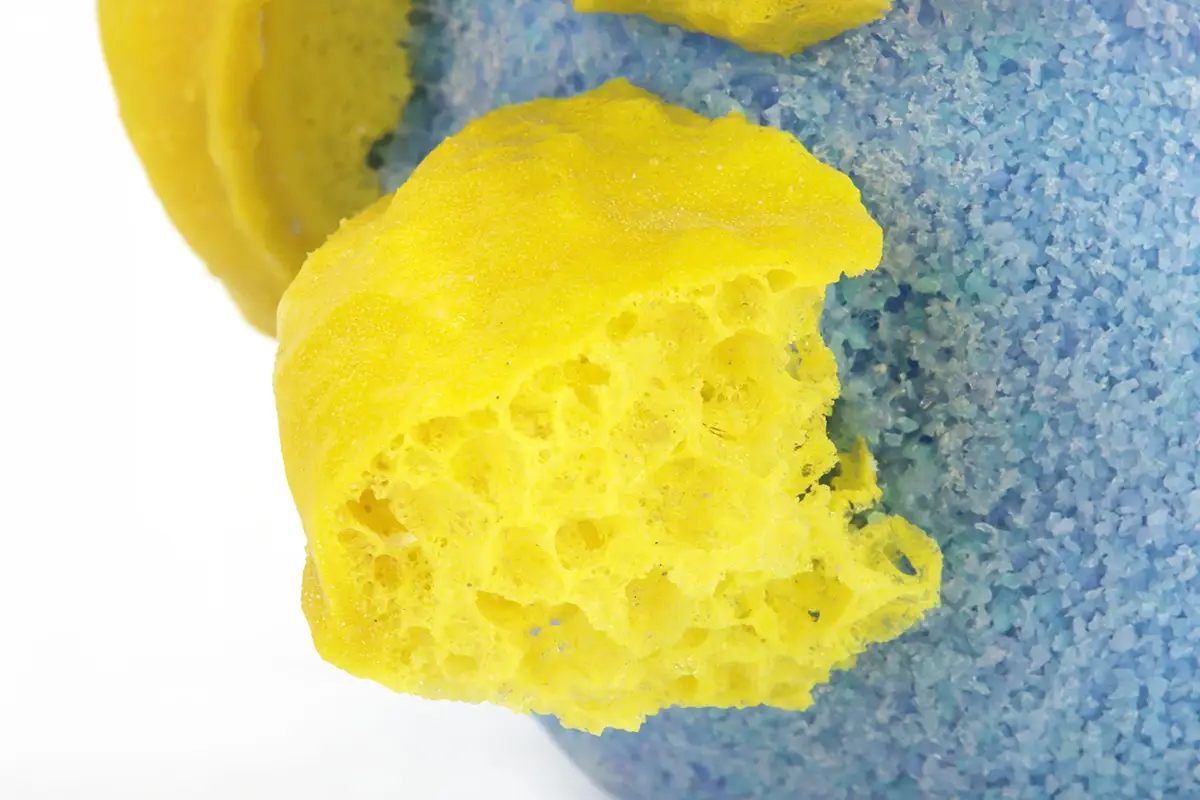 Joshua Kerley, Pate de Verre glass vessel with foam inclusions
