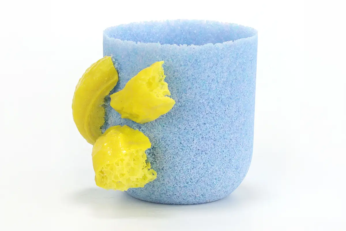 Joshua Kerley, Pate de Verre glass vessel with foam inclusions