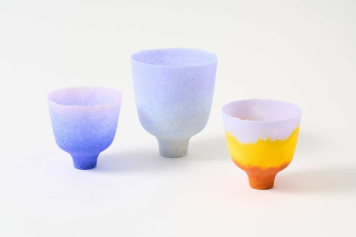 Pate de verre vessels by joshua kerley